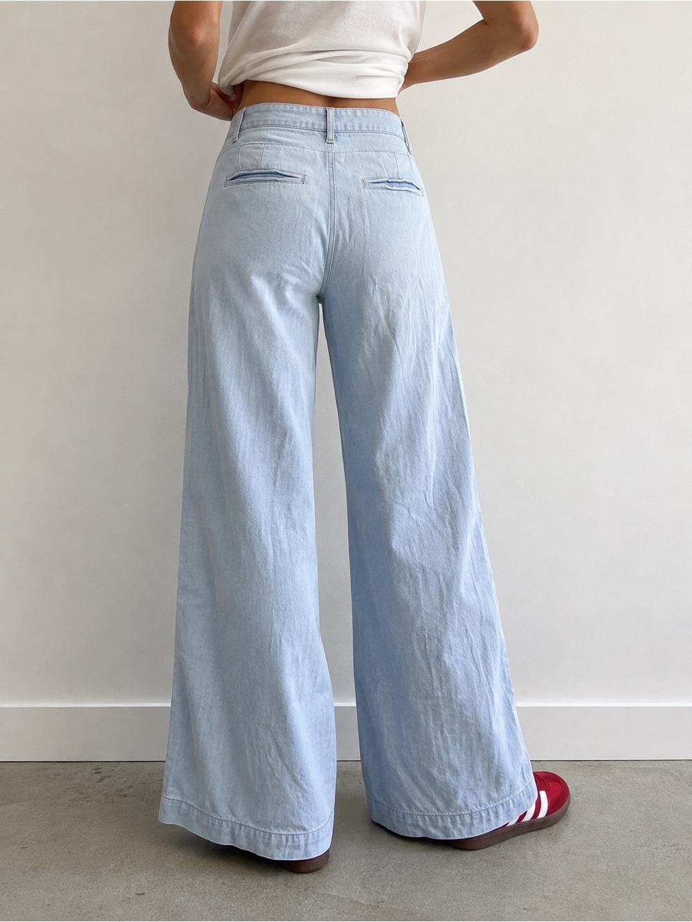 Pilcro and the Letterpress Light Blue Wide Leg High-Rise Jeans - Picture 2 of 3